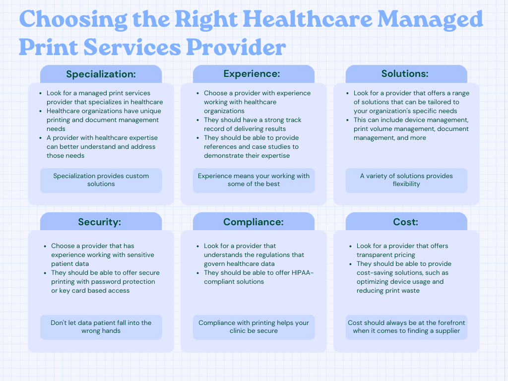 choosing the right healthcare managed print services provider