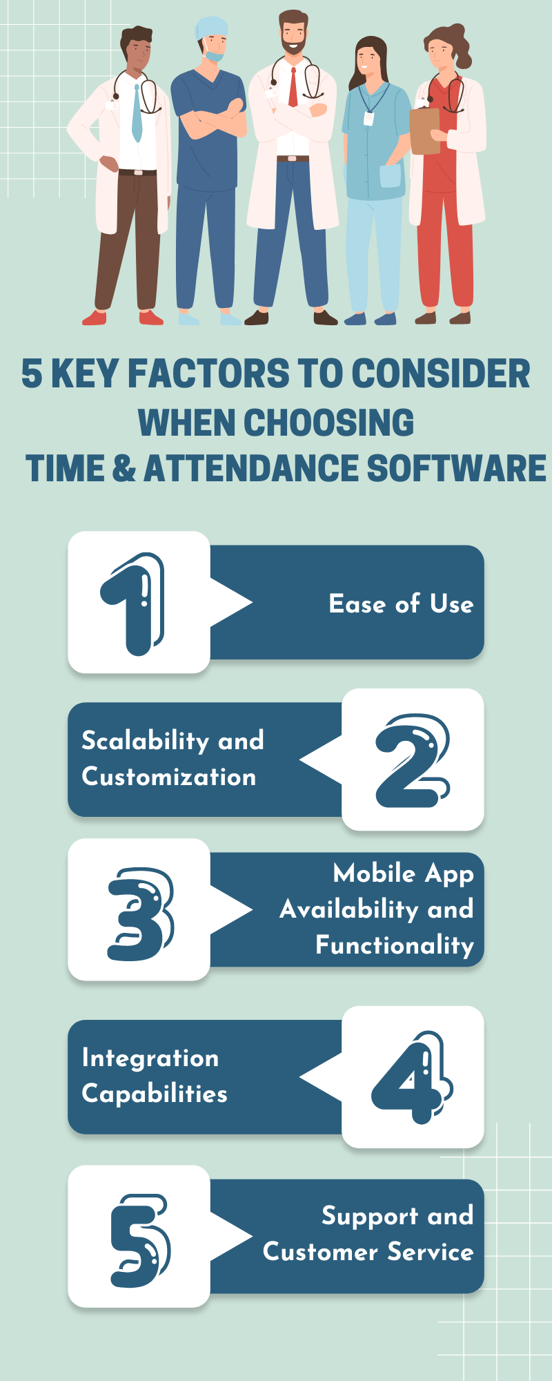 5 key factors to consider when choosing time & attendance software