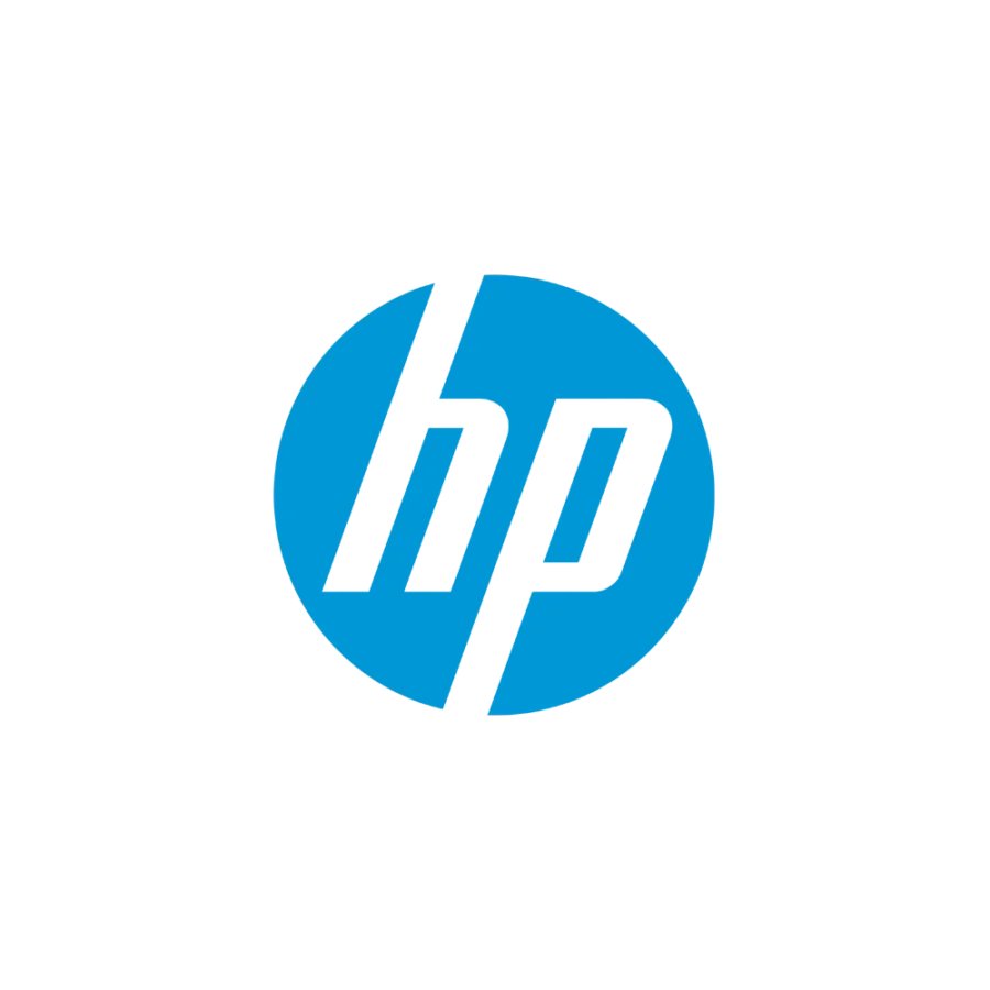 A blue circle with the lowercase letters hp in the center, accompanied by horizontal blue lines extending to the right, on a white background. The design is simple and stylized.